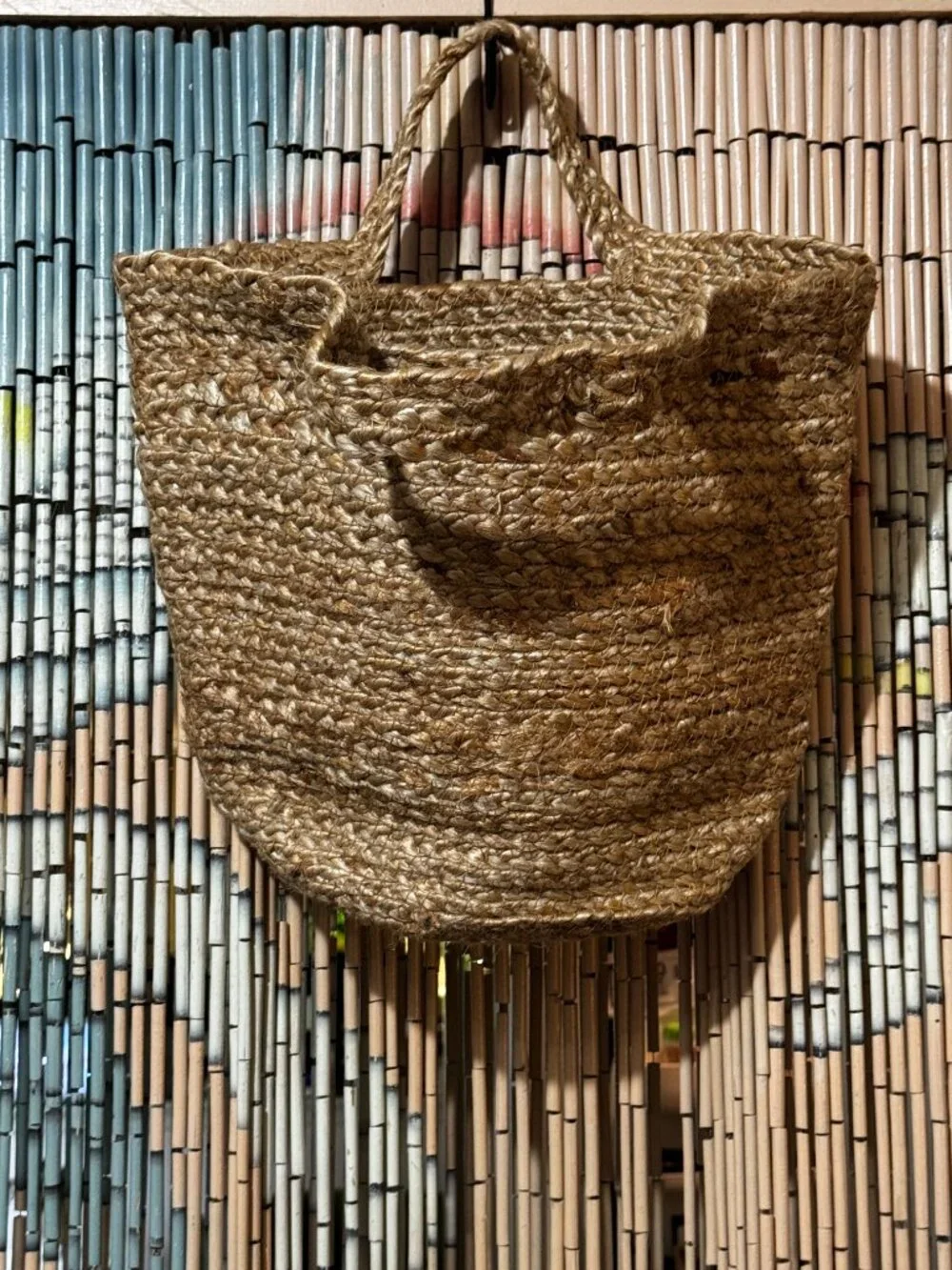 Ikea Tolkning Jute Natural Fibers Basket Tote, 705.126.48